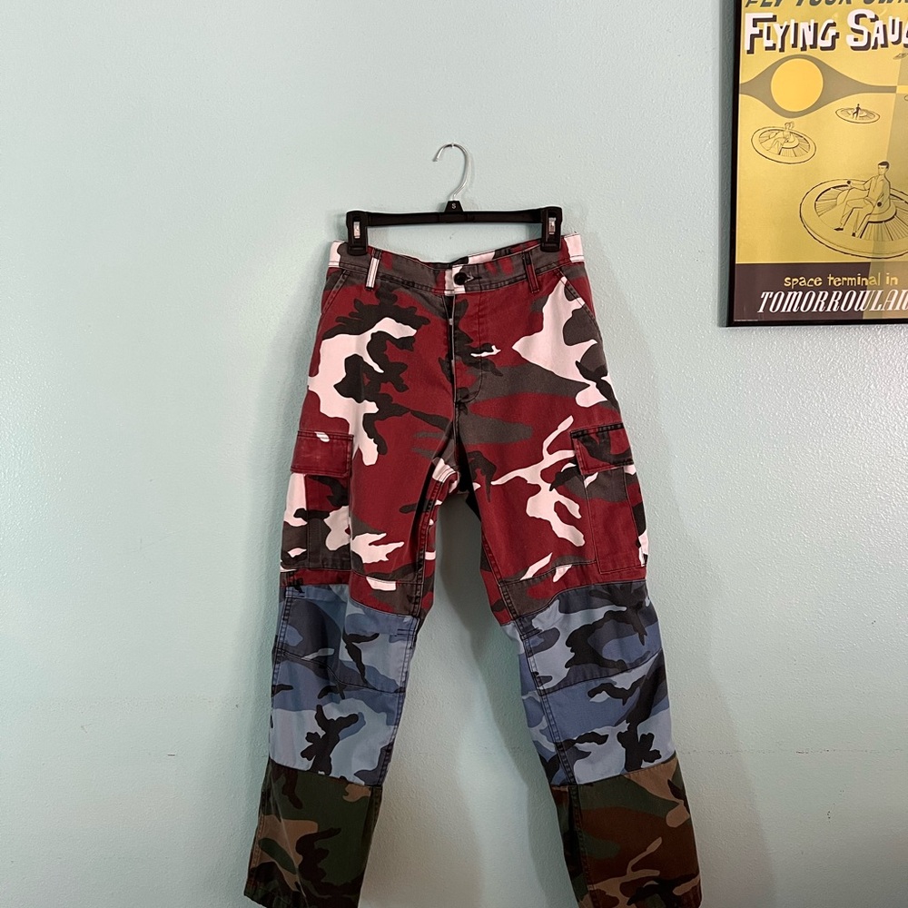 Cargo Pants with Unique Camouflage Design BDU